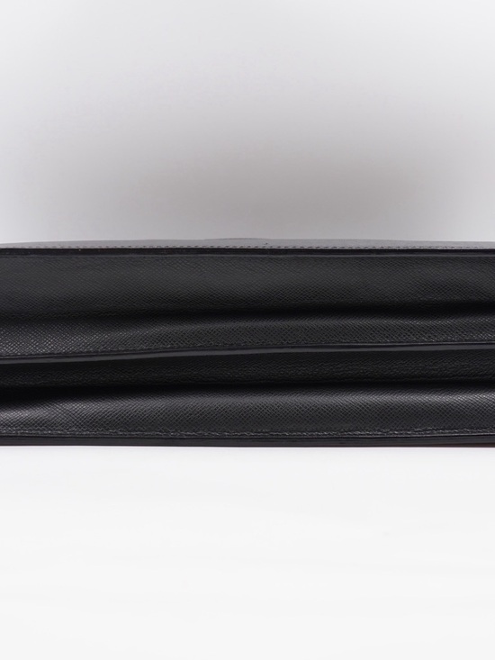 Louis Vuitton Briefcase Black Textured Leather Briefcase with Silver Lock - Picture 9 of 12